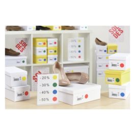 Avery PSA08B etiqueta autoadhesiva Alrededor Permanente Azul 490 pieza(s)