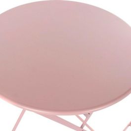 Conjunto de Mesa con 2 Sillas DKD Home Decor MB-177410 Rosa 60 x 60 x 75 cm (3 pcs) Conjunto de Mesa con 2 Sillas DKD Home Decor MB-177410 Rosa 60 x 60 x 75 cm (3 pcs)