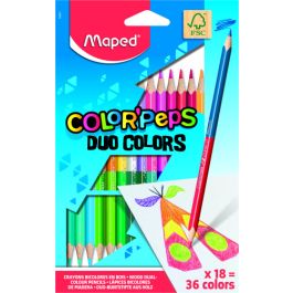 Maped Lápices de colores duo color´peps bicolor estuche de 18x2 c/surtidos Precio: 3.95000023. SKU: B1HZJK457R