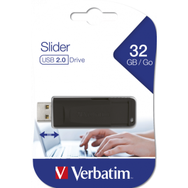 VERBATIM PENDRIVE STORE'N'GO SLIDER 32GB RETRACTIL USB 2.0 NEGRO Precio: 5.50000055. SKU: S7728044