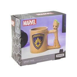 PALADONE Taza 3D Groot Guardianes de la Galaxia Marvel de Cerámica 300ml, Apta para Microondas