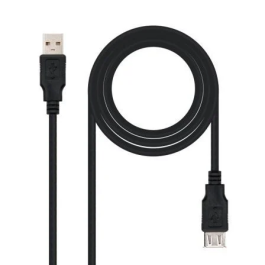 Nanocable Cable Alargador USB-A 2.0 Macho a Hembra Negro 1.0 Metro Precio: 4.49999968. SKU: B1JZPAB93C