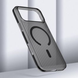 4smarts 541642 Funda Aero para iPhone 17 Pro Max, Compatible con MagSafe, Resistente a Golpes, Negro Transparente