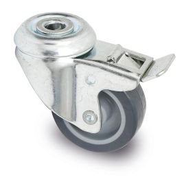 Tente Rueda Giratoria Cross Aro de Goma Ø50 con Freno, Tornillo Pasante y Zincado para Muebles Precio: 3.58999982. SKU: B1GGW4PL6G