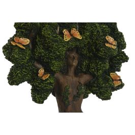 DKD Home Decor Figura Decorativa Resina Verde 10 x 31 x 18 cm Madre Naturaleza (2 Unidades)
