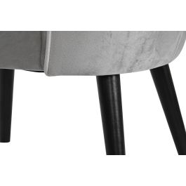 DKD Home Decor Butaca Gris Negro 66 x 76 x 59 cm Poliester y Madera