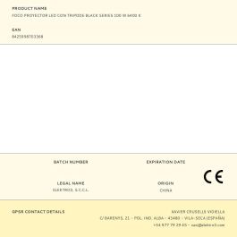 EDM Proyector LED 100W 8200Lm con Trípode, Luz Fría 6400K IP65, Altura Regulable 50-90cm, Clase Energética F