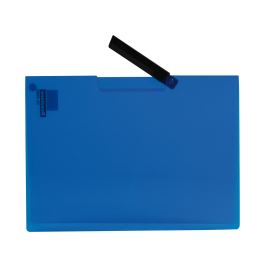 Liderpapel 35482 Carpeta Dossier Pinza Lateral Polipropileno DIN A4 Azul Capacidad 30 Hojas Pinza Giratoria