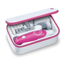 Beurer MP-44 Set de Manicura y Pedicura Profesional con Luz LED y 7 Accesorios