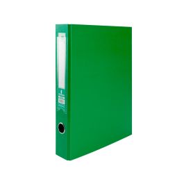 Liderpapel Carpeta 2 Anillas 40mm Folio Cartón Forrado Paper Coat Ollao Tarjetero Color Verde