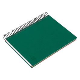 Cuaderno Espiral Liderpapel A5 Micro Papercoat Tapa Forrada 140H 75 gr Cuadro5 mm 5 Bandas 6 Taladros Verde