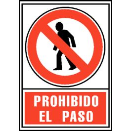 Archivo 2000 Señal "Prohibido El Paso" 210x297 Pvc Rojo Y Negro Precio: 3.95000023. SKU: BIX01C6174-05 RJ