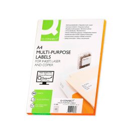 Etiqueta Adhesiva Q-Connect Kf01581 Tamaño 38,1x21,2 mm Fotocopiadora Laser Ink-Jet Caja Con 100 Hojas Din A4