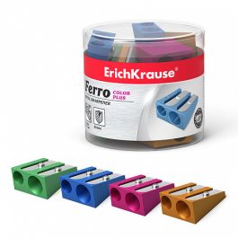 Sacapuntas de Aluminio Doble Ferro Color Plus, Color: Surtido ERICH KRAUSE 38015 20 unidades