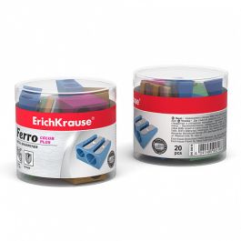 Sacapuntas de Aluminio Doble Ferro Color Plus, Color: Surtido ERICH KRAUSE 38015 20 unidades