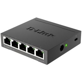 D-Link DGS-105/E Switch Ethernet Gigabit de 5 Puertos RJ-45, QoS, IGMP Snooping para IPTV, Carcasa Metálica