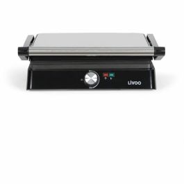 Livoo Parrilla para Carnes y Paninis DOC223 2200W 2 Placas Antiadherente Superficie 29x23 cm Luces Indicadoras
