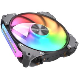 COUGAR CF-APR12HB3-RGB Ventilador Apolar 120 ARGB 12cm Negro, 3 unidades para Carcasa de Ordenador