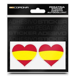 Pegatinas Bandera España (2 uds) Corazón