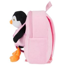 PERLETTI Mochila Reversible con Peluche Peggie Pingüino 27x21x9cm