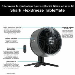 Shark Ventilador de Mesa FA150EU FlexBreeze TableMate Con o sin Cable