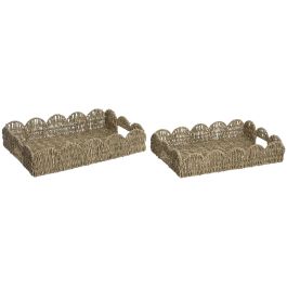 DKD Home Decor Bandejas Decoración Tropical Natural Seagrass y Metal 33 x 10 x 48 cm Set de 2 Precio: 44.5000006. SKU: B1E6ES8PAZ