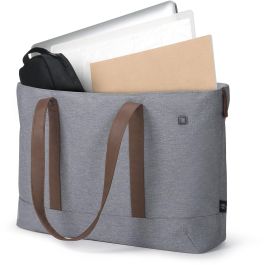 DICOTA D31978-RPET Eco Shopper Motion - Estuche de poliéster para portátil 13-14.1" (35.8 cm), gris claro, resistente al agua