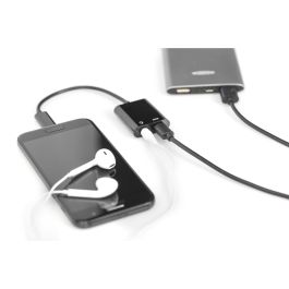 Digitus Adaptador Convertidor USB-C a USB-C y Jack 3.5mm - USB 3.2 Gen 1 (3.1 Gen 1) - Negro - 0.2m