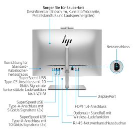 HP EliteOne 840 G9 Intel Core i5-14500 60,45cm 23,8Zoll 16GB 512GB SSD W11P 3J Gar