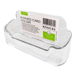 Q-connect Portatarjetas de visita metacrilato cristal capacidad 50-60 tarjetas medidas 110x70x31 mm
