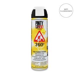 Pinty Plus Pintura en spray Tech 650cc Marcador 360° Blanco T101 - Trazador con válvula 360°, 500 ml