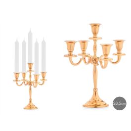 Candelabro 5 Velas Dorado 28.5 cm Aluminio - Giftdecor (4 Unidades) Precio: 57.58999961. SKU: B1HHCYAN3G