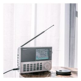 Sangean ATS-909X2 - Radio portátil digital AM/FM/LW/SO, pantalla LCD, color blanco