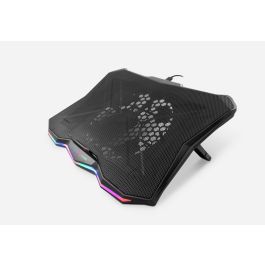 Deep Gaming Soporte Base Refrigeración Portátil RBW-17 con Ventilador 175mm, LED Rainbow, 7 Posiciones, Hub USB, Compatible hasta 17.3 Pulgadas Precio: 15.49999957. SKU: B17E4TCMVB