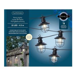 Lumineo Guirnalda faroles exterior 9,5m 10 leds IP44 luz cálida
