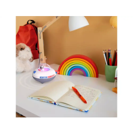 Wondee Cosmo Bubbly Altavoz Bluetooth Portátil Inalámbrico con Efectos de Luz, Diseño Nave Espacial, Sonido Potente, Luz Nocturna, Incluye 50 Pegatinas