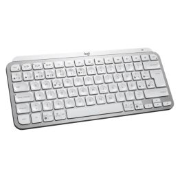 Logitech MX Keys Mini Teclado Inalámbrico Gris Pálido - Teclas Esféricas Cóncavas, Retroiluminación Inteligente, Bluetooth