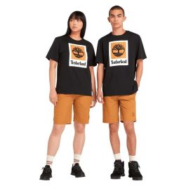 Camiseta de Manga Corta Hombre Timberland Stack Logo Colored Short Sleeve Negro S