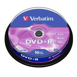 Verbatim DVD+R 4.7GB 16x 10 Pack Spindle Superficie Matt Silver Precio: 7.88999981. SKU: B1EJJH32MY