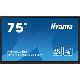 iiyama PROLITE Pantalla plana para señalización digital 190,5 cm (75") Wifi 400 cd / m² 4K Ultra HD Negro Pantalla táctil Procesador incorporado Android 11 16/7 Precio: 1645.94999976. SKU: B187LLCR5S