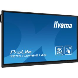iiyama PROLITE Pantalla plana para señalización digital 190,5 cm (75") Wifi 400 cd / m² 4K Ultra HD Negro Pantalla táctil Procesador incorporado Android 11 16/7