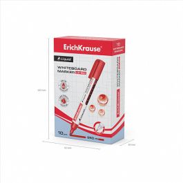 Marcador Pizarra Blanca con Tinta Líquida Liquid Lw-600, Tinta Color Rojo ERICH KRAUSE 48776 10 unidades