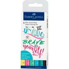 Faber Castell Rotuladores Pitt Artist Pen Hand Lettering Superfina-Pincel Estuche 6 Ud C-Surtidos Pastel Precio: 9.9946. SKU: B1765FPLTA