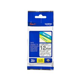 Cinta Brother Tze131 Transparente-Negro 12 mm Longitud 8 Mt