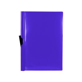 Liderpapel Carpeta Dossier Pinza Lateral 45322 Polipropileno DIN A4 Azul 60 Hojas con Pinza Deslizante
