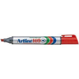 Rotulador Artline Marcador Permanente 109 Rojo Punta Biselada 12 unidades