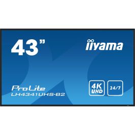 iiyama LH4341UHS-B2 Monitor Profesional 43" IPS 4K UHD 3840x2160 16:9 24/7 3xHDMI USB Ethernet RS-232