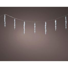 Lumineo Cortina Led Carámbanos 60 Leds Luz Fría Exterior 3,6m IP44 Temporizador Conectable