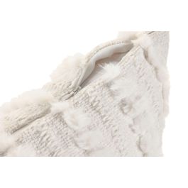 DKD Home Decor Cojín Urban Crudo 45 x 45 cm (2 Unidades) de poliéster con cremallera y chenilla