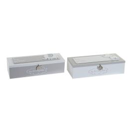 Caja Decorativa DKD Home Decor Metal Madera MDF (24 x 8 x 6 cm) (2 pcs) Precio: 4.88999962. SKU: B18ZCY362F
